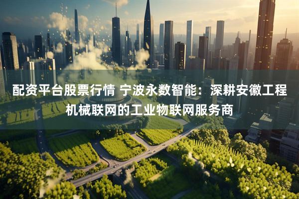 配资平台股票行情 宁波永数智能：深耕安徽工程机械联网的工业物联网服务商